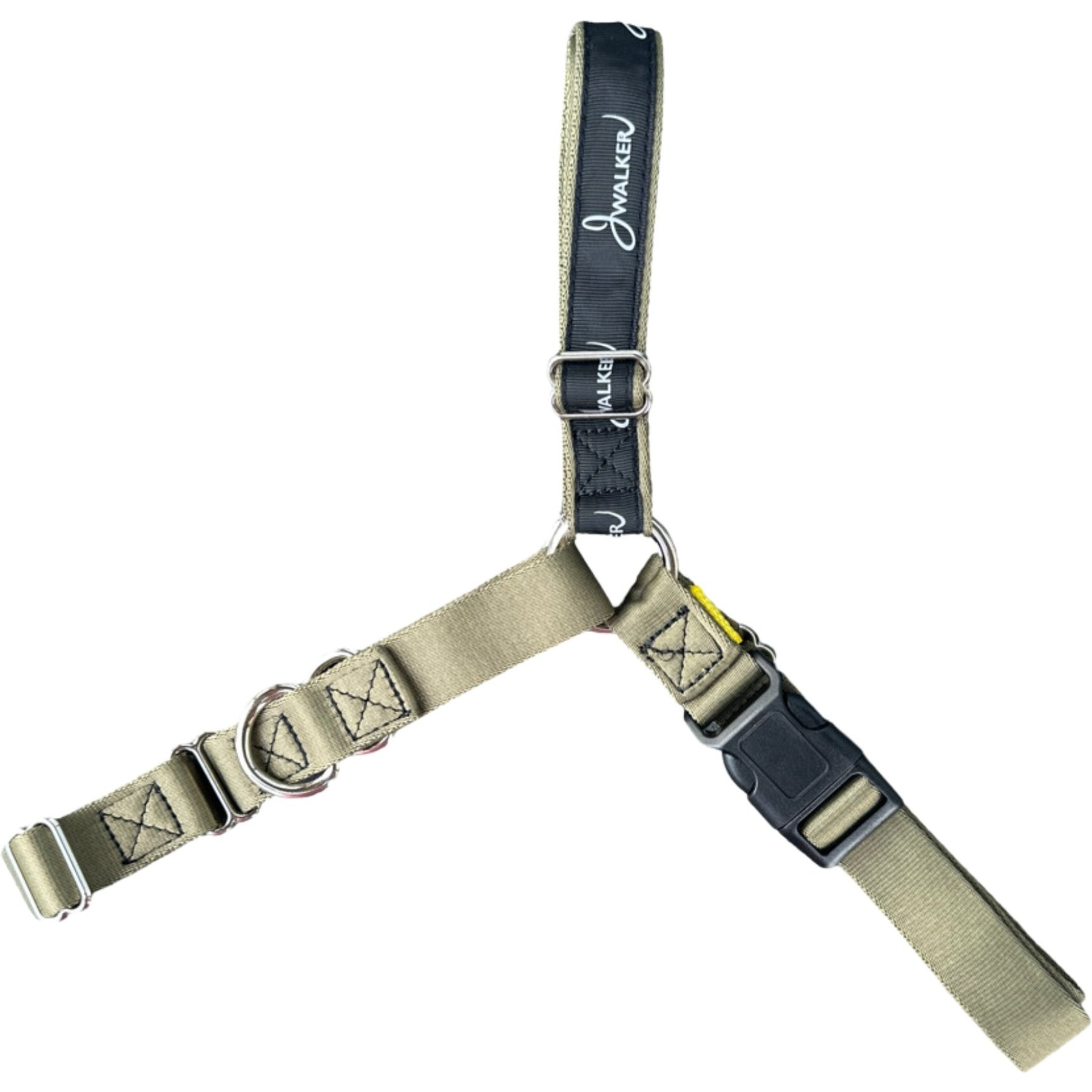 JWalker Dog No-Pull, Side-Attachment Reflective Dog Harness, Olive Green, X-Large: 15 to19.5-in chest