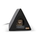 K&H Pet Products Heated A-Frame Cat House, Gray/Black