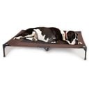 K&H Pet Products Original Steel Frame Cot Outdoor Elevated Dog Bed, Chocolate/Black, Jumbo