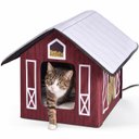 K&H Pet Products Outdoor Heated Kitty House Cat Shelter, Barn