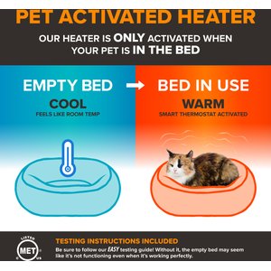 K&H Pet Products Thermo-Snuggle Cup Bomber Heated Dog & Cat Bed, Gray