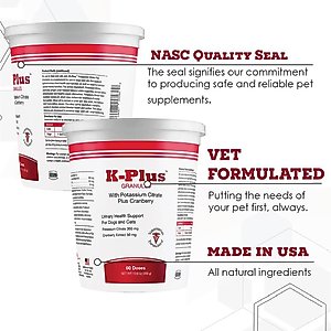 K-Plus Potassium Citrate Plus Cranberry Granules for Dogs & Cats, 300g