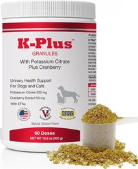 K-Plus Potassium Citrate Plus Supports Bladder Health Urinary Balance & Kidney Function Cranberry Granules for Dogs & Cats, 300g