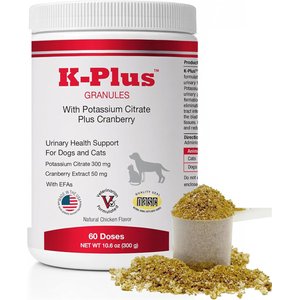 K-Plus Potassium Citrate Plus Supports Bladder Health Urinary Balance & Kidney Function Cranberry Granules for Dogs & Cats, 300g