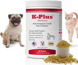 K-Plus Potassium Citrate Plus Supports Bladder Health Urinary Balance & Kidney Function Cranberry Granules for Dogs & Cats, 300g