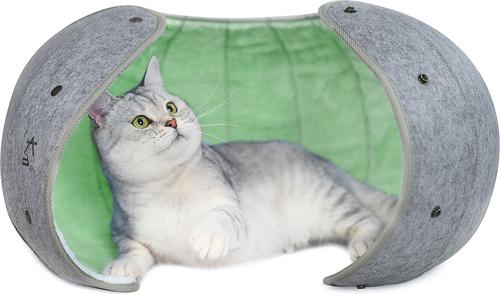 Show full view: K1 Pet Design Dragon Ball Covered Cat Bed, Green slide 2 of 6