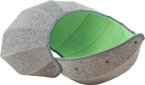 Show full view: K1 Pet Design Dragon Ball Covered Cat Bed, Green slide 3 of 6