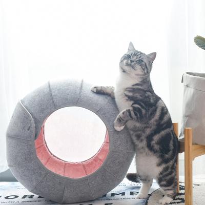 Show full view: K1 Pet Design Dragon Ball Covered Cat Bed, Pink slide 3 of 5