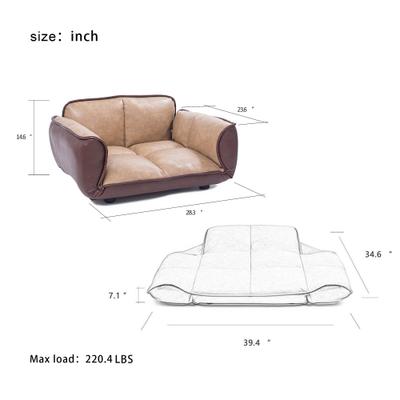 Show full view: K1 Pet Design Stark Sofa Dog Bed, Brown slide 4 of 9
