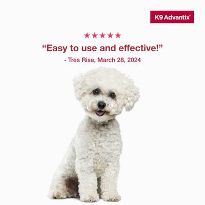 Show full view: K9 Advantix Flea, Tick & Mosquito Prevention for Medium Dogs, 11-20 lbs, 2-Monthly Treatments slide 9 of 10