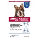 K9 Advantix Flea, Tick & Mosquito Prevention for X-Large Dogs, Over 55 lbs+, 2-Monthly Treatments