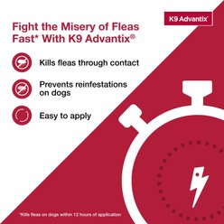 K9 Advantix Flea, Tick & Mosquito Prevention for X-Large Dogs, Over 55 lbs+, 2-Monthly Treatments slide 2 of 9