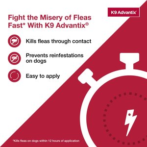 K9 Advantix Flea, Tick & Mosquito Prevention for X-Large Dogs, Over 55 lbs+, 2-Monthly Treatments