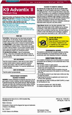 Show full view: K9 Advantix II Flea & Tick Spot Treatment, 11-20 lbs + Vet's Best Flea + Tick Yard & Kennel Spray for Dogs slide 3 of 9