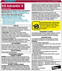 K9 Advantix II Flea & Tick Spot Treatment for Dogs, 11-20 lbs, 2 Doses (2-mos. supply) slide 2 of 8