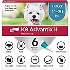 K9 Advantix II Flea & Tick Spot Treatment for Dogs, 11-20 lbs, 6 Doses (6-mos. supply)