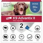 K9 Advantix II Flea & Tick Spot Treatment for Dogs, over 55 lbs, 2 Doses (2-mos. supply)