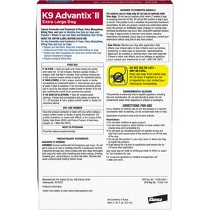 K9 Advantix II Flea & Tick Spot Treatment for Dogs, over 55 lbs, 6 Doses (6-mos. supply)