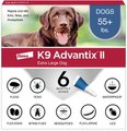 K9 Advantix II Flea & Tick Spot Treatment for Dogs, over 55 lbs, 6 Doses (6-mos. supply)
