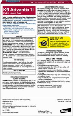 Show full view: K9 Advantix II Flea & Tick Spot Treatment for Dogs, over 55 lbs, 6 Doses (6-mos. supply) slide 2 of 10