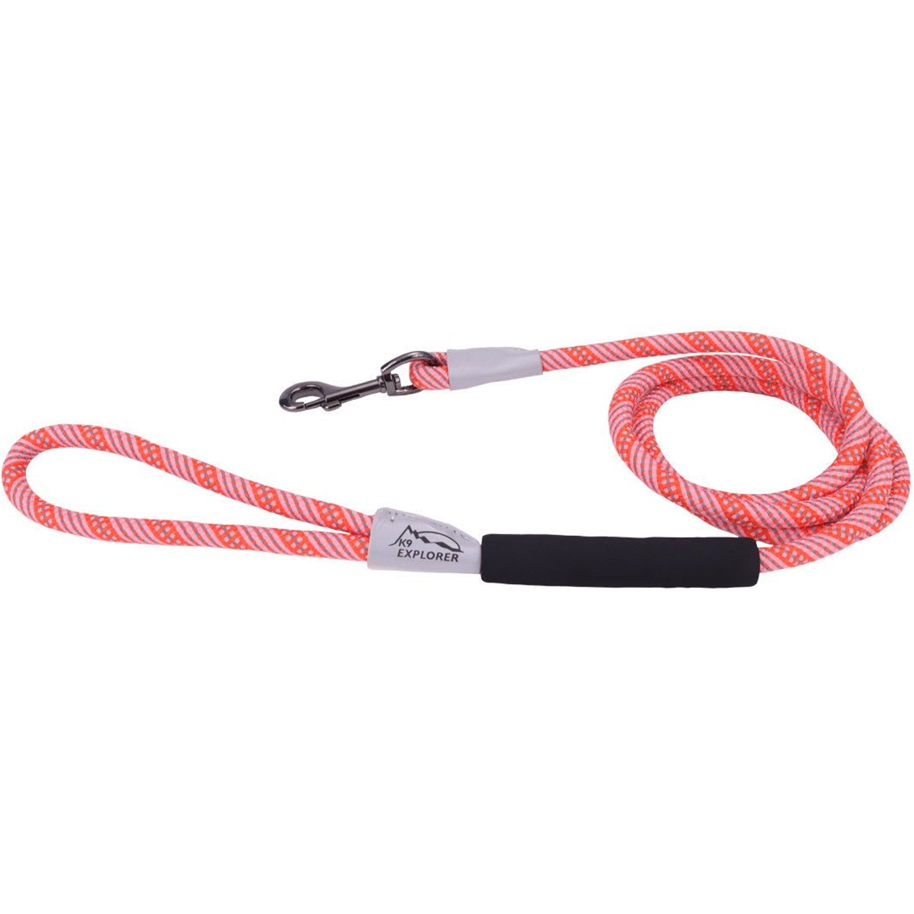 K9 Explorer Brights Reflective Braided Rope Snap Leash, Canyon