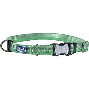 K9 Explorer Brights Reflective Dog Collar, Meadow, 18 to 26-in neck, 1-in wide