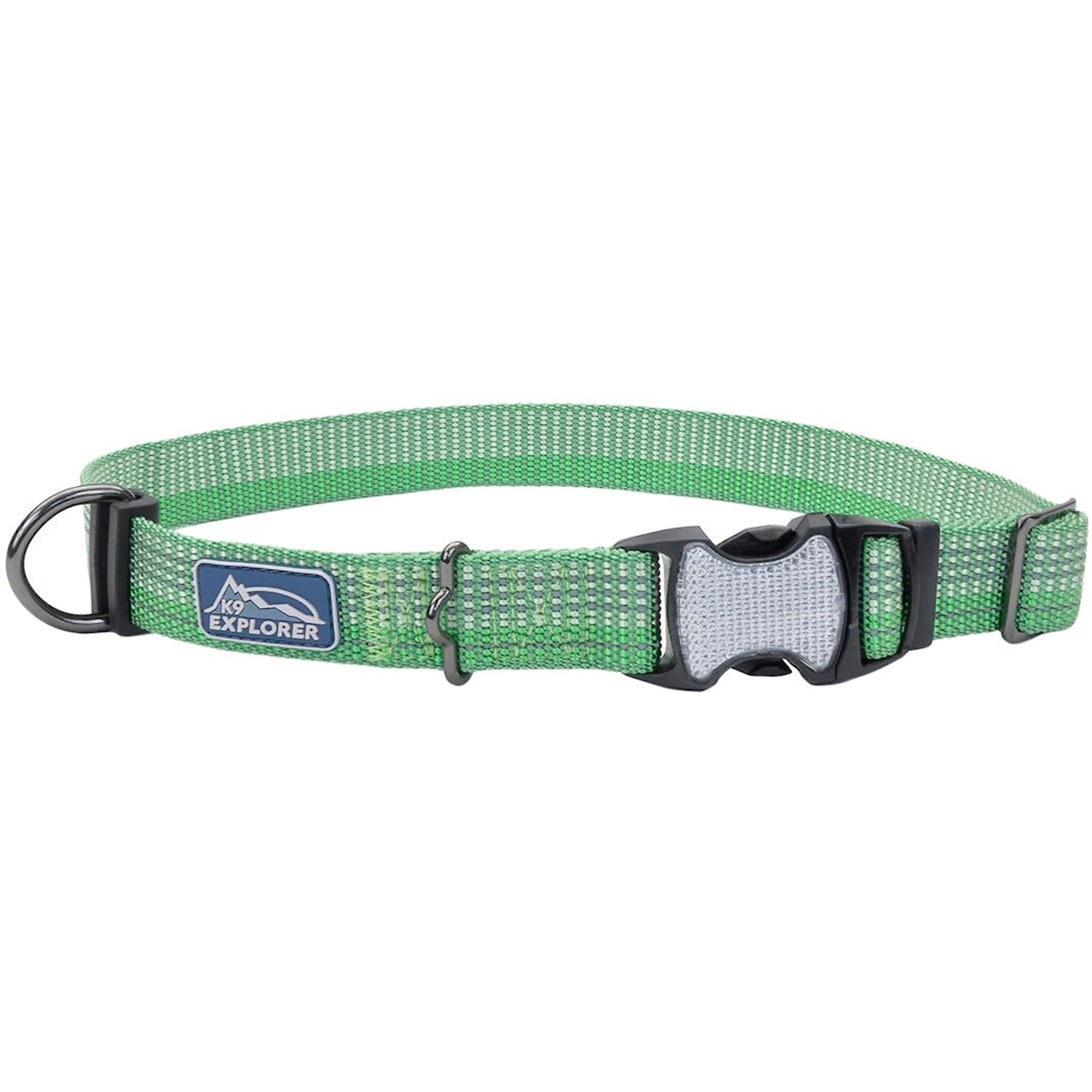 K9 Explorer Brights Reflective Dog Collar, Meadow, 8 to 12-in neck, 5/8-in wide