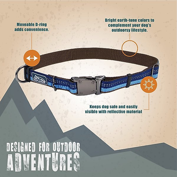 Show full view: K9 Explorer Brights Reflective Dog Collar, Meadow, 8 to 12-in neck, 5/8-in wide slide 4 of 7