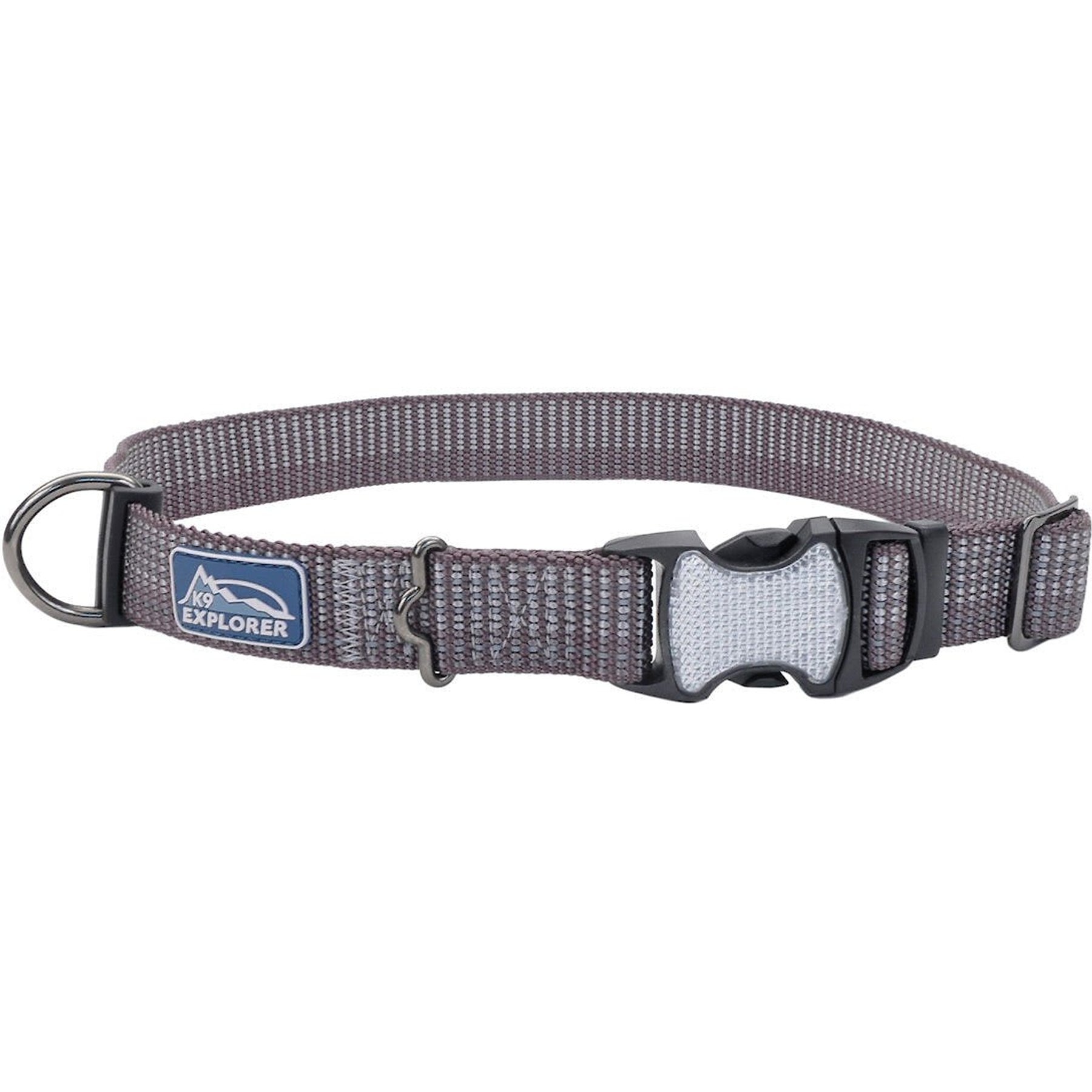 K9 Explorer Brights Reflective Dog Collar, Mountain, 10 to 14-in neck, 5/8-in wide