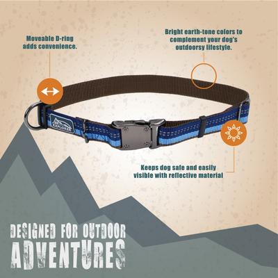 Show full view: K9 Explorer Brights Reflective Dog Collar, Mountain, 12 to 18-in neck, 1-in wide slide 3 of 5