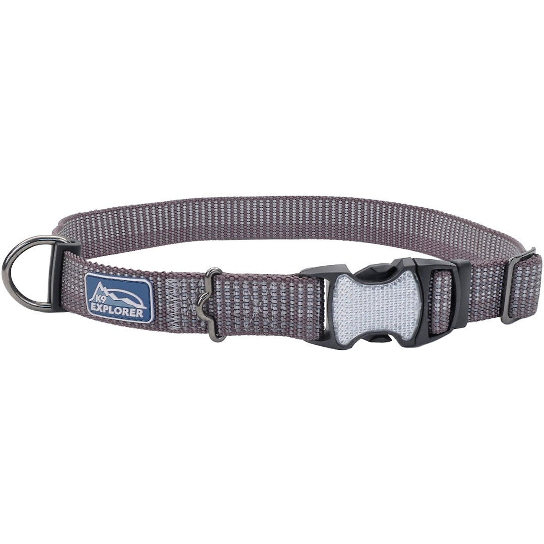 K9 Explorer Brights Reflective Dog Collar, Mountain, 18 to 26-in neck, 1-in wide