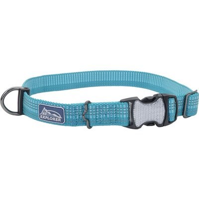 K9 Explorer K9 Explorer Brights Reflective Dog Collar, Ocean, 18 to 26-in neck, 1-in wide