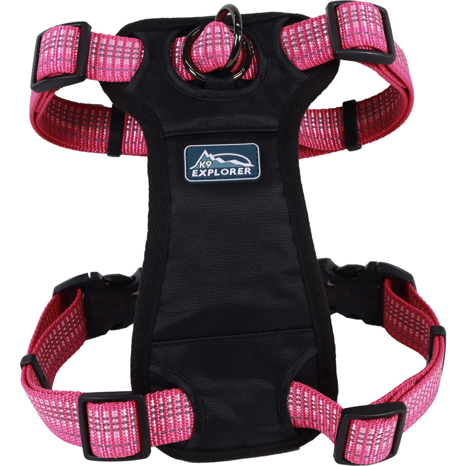 K9 Explorer Brights Reflective Front-Connect Dog Harness, Blossom, Large: 26 to 38-in chest, 1-in wide