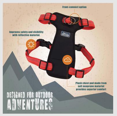 Show full view: K9 Explorer Brights Reflective Front-Connect Harness, Meadow, X-Small, 5/8-in x 12-18-in slide 2 of 6