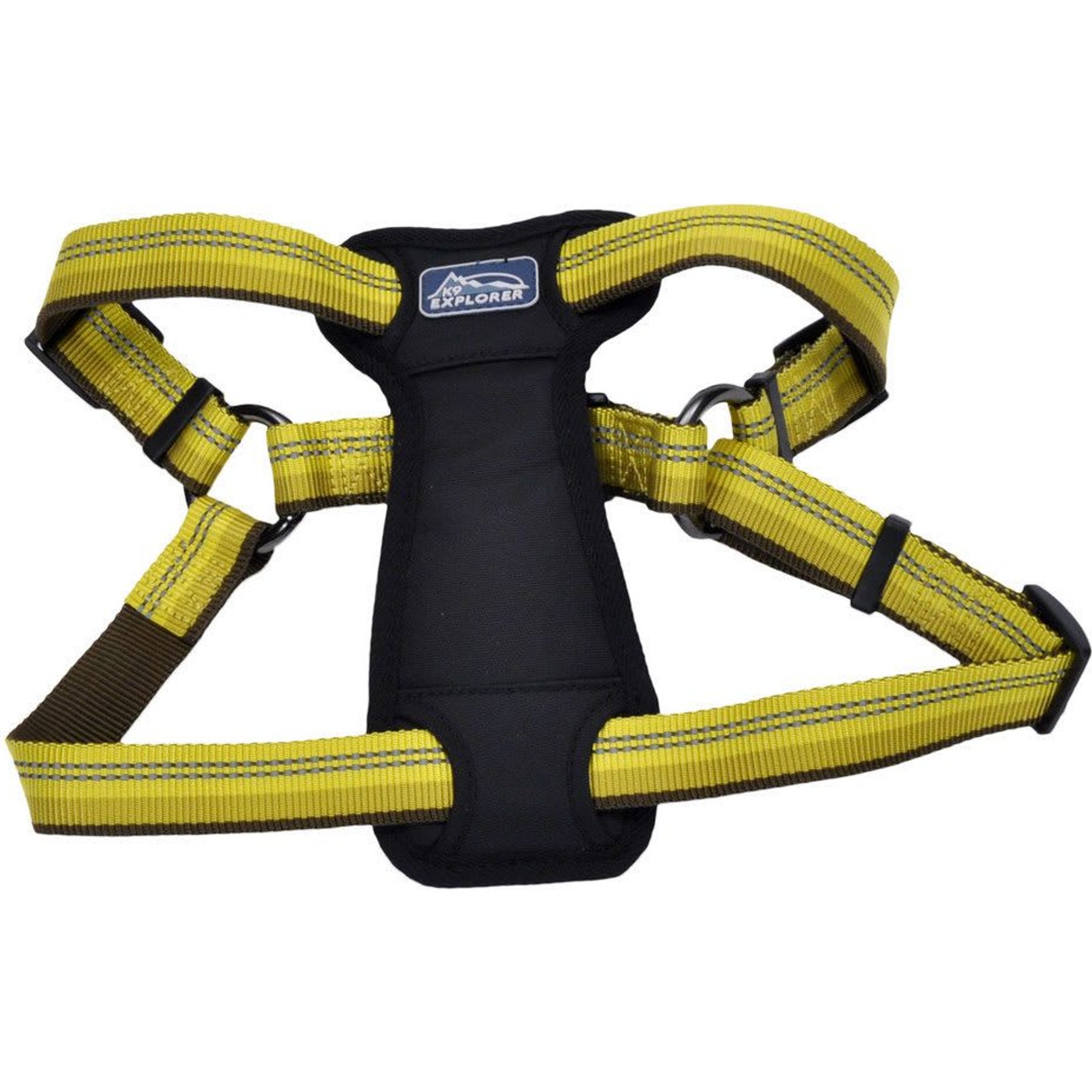K9 Explorer Reflective Adjustable Padded Dog Harness, Goldenrod, Small, 5/8-in x 16-24-in