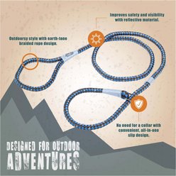 K9 Explorer Reflective Braided Rope Slip Dog Leash, Orchid slide 2 of 3