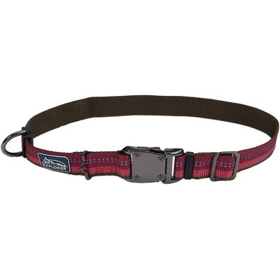 K9 Explorer K9 Explorer Reflective Dog Collar, Berry, 12 to 18-in neck, 1-in wide