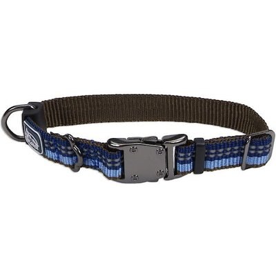 K9 Explorer K9 Explorer Reflective Dog Collar, Sapphire, 10 to 14-in neck, 5/8-in wide
