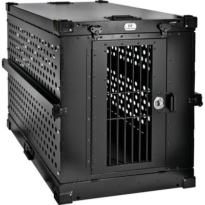 K9 Kennel Boss K9 Kennel Boss Heavy Duty Collapsible Dog Crate, Black, Large