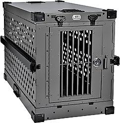 K9 Kennel Boss Heavy Duty Collapsible Dog Crate, Gray, Medium