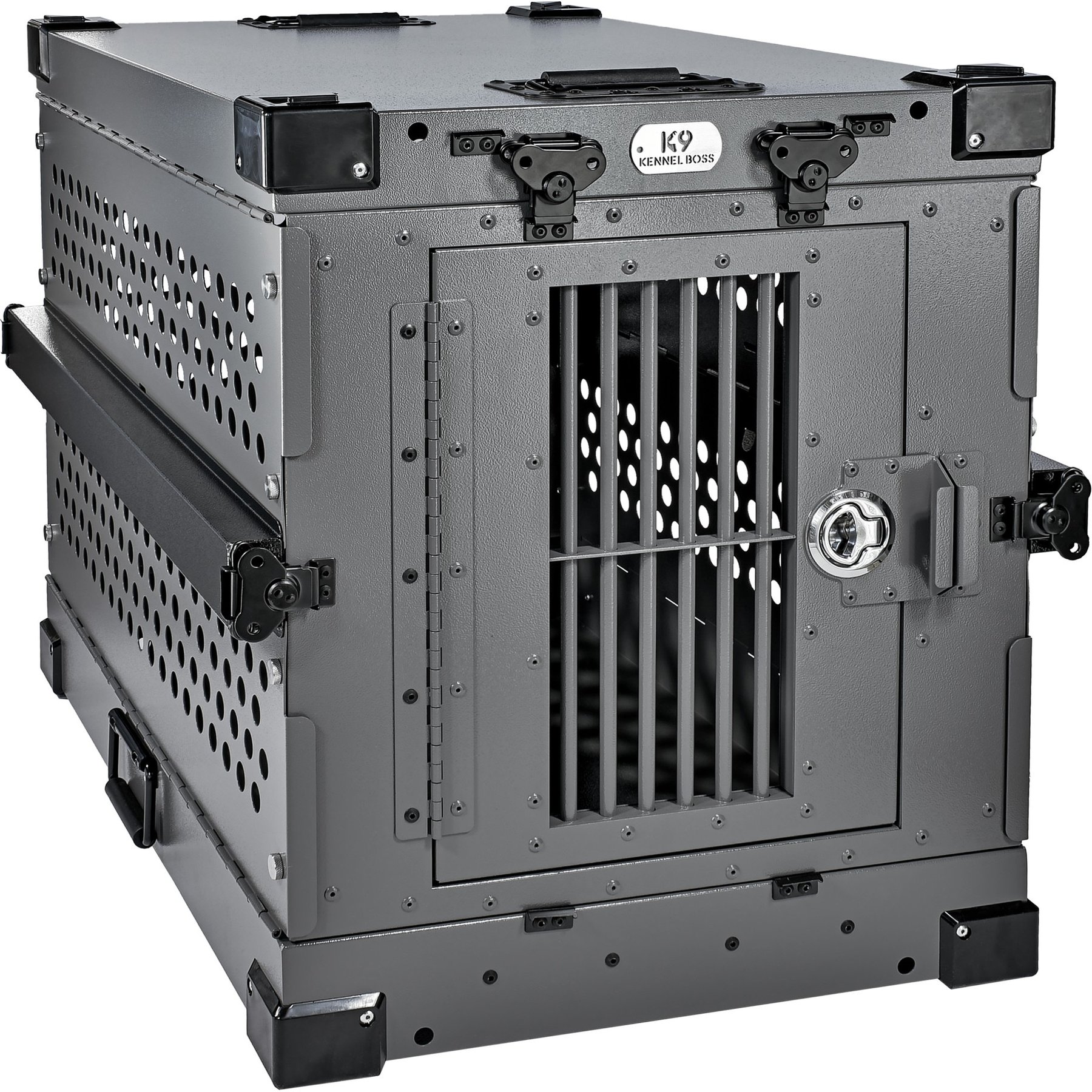 K9 Kennel Boss Heavy Duty Collapsible Dog Crate, Gray, Small