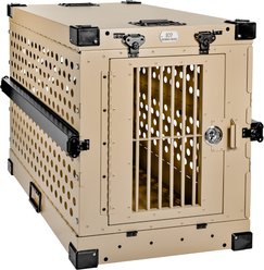 K9 Kennel Boss Heavy Duty Collapsible Dog Crate, Tan, Medium