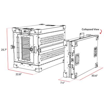 Show full view: K9 Kennel Boss Heavy Duty Collapsible Dog Crate, Tan, Small slide 9 of 11