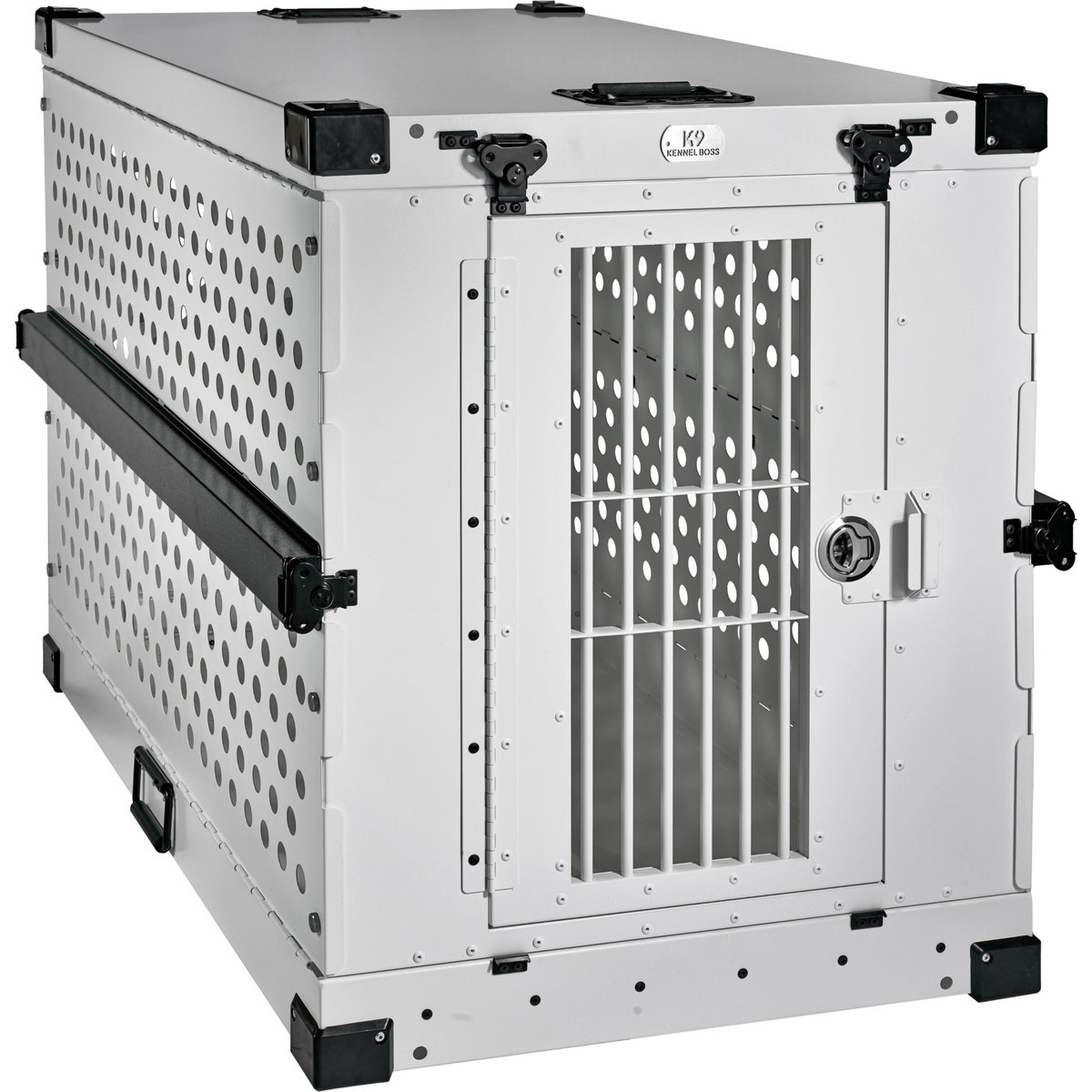 K9 Kennel Boss Heavy Duty Collapsible Dog Crate, White, Large
