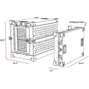 K9 Kennel Boss Heavy Duty Collapsible Dog Crate, White, Medium