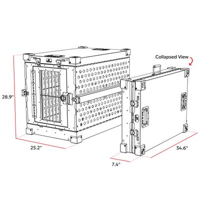 Show full view: K9 Kennel Boss Heavy Duty Collapsible Dog Crate, White, Medium slide 9 of 11