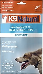 K9 Natural Beef Green Tripe Booster Digestive Supplement for Dogs, 2.6-oz bag