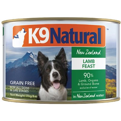 K9 Natural K9 Natural Grass-Fed Lamb Feast Grain-Free Canned Dog Food, 6-oz, case of 12