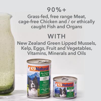 Show full view: K9 Natural Grass-Fed Lamb Feast Grain-Free Canned Dog Food, 6-oz, case of 12 slide 3 of 12