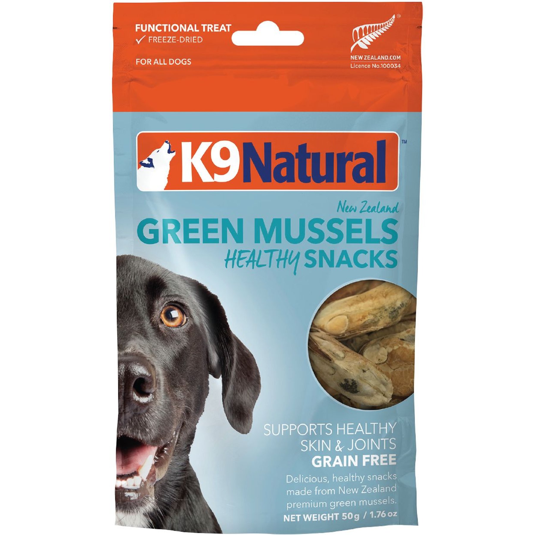 K9 Natural Green Lipped Mussel Freeze-Dried Snacks Dog Treats, 1.76-oz